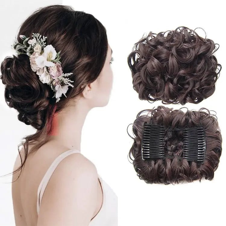 (Early Christmas Sale - Hot Sale in Europe) Messy Curly Dish Bun