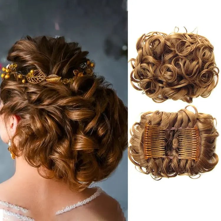 (Early Christmas Sale - Hot Sale in Europe) Messy Curly Dish Bun