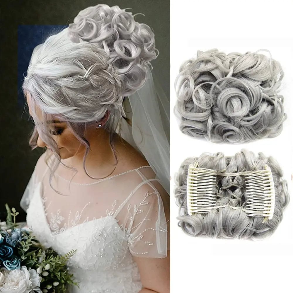 (Early Christmas Sale - Hot Sale in Europe) Messy Curly Dish Bun