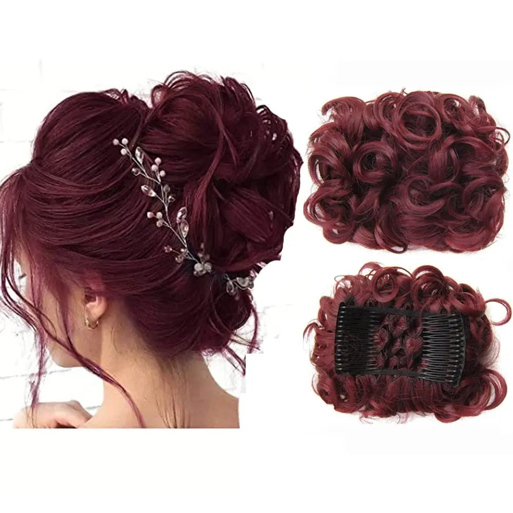 (Early Christmas Sale - Hot Sale in Europe) Messy Curly Dish Bun