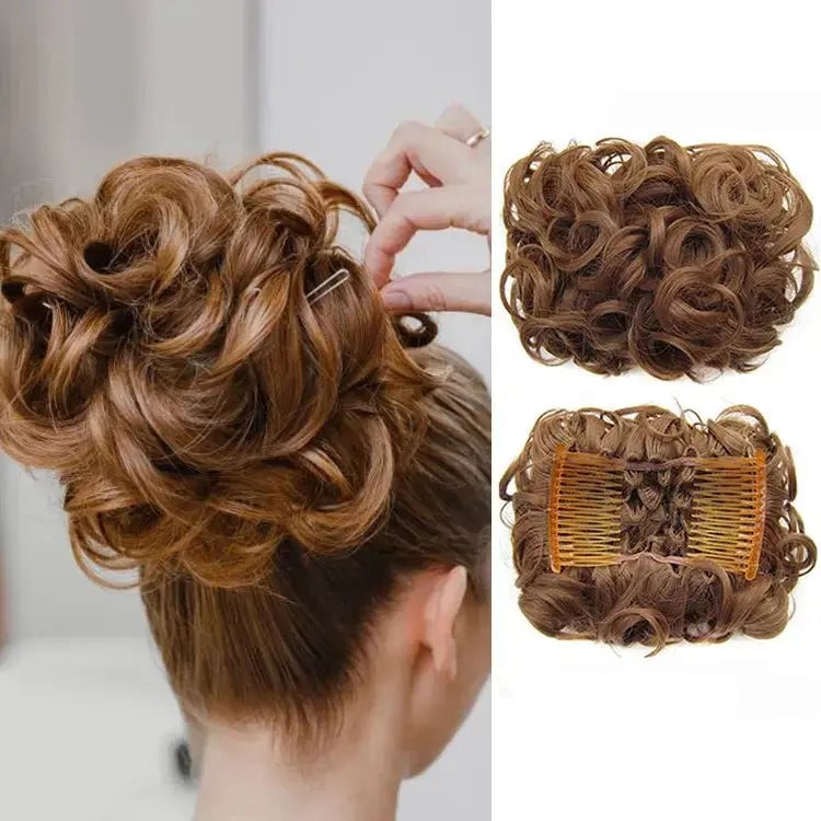 (Early Christmas Sale - Hot Sale in Europe) Messy Curly Dish Bun