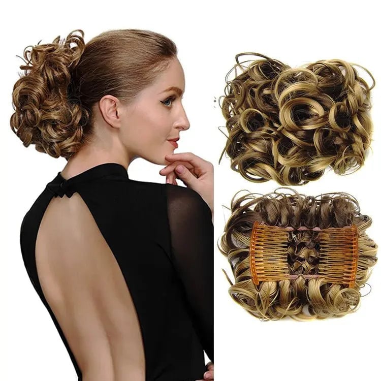 (Early Christmas Sale - Hot Sale in Europe) Messy Curly Dish Bun