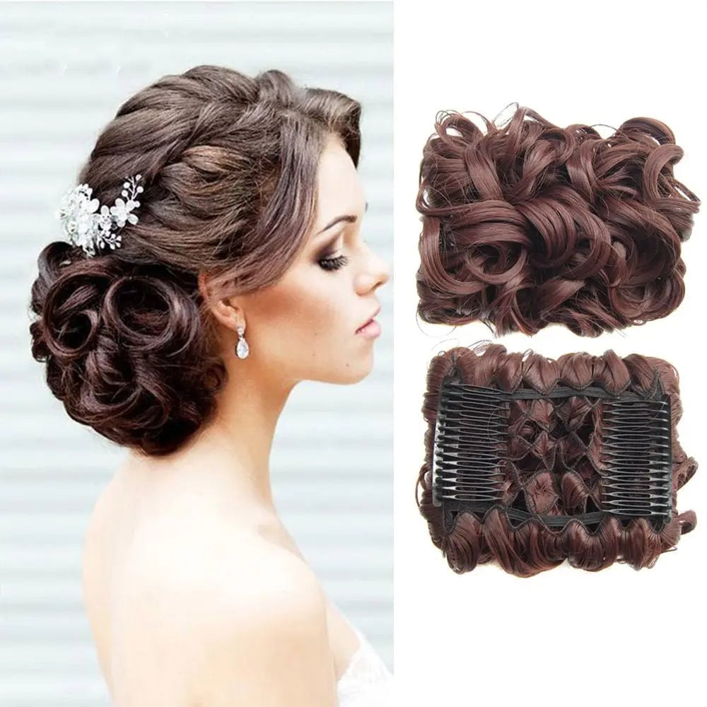 (Early Christmas Sale - Hot Sale in Europe) Messy Curly Dish Bun