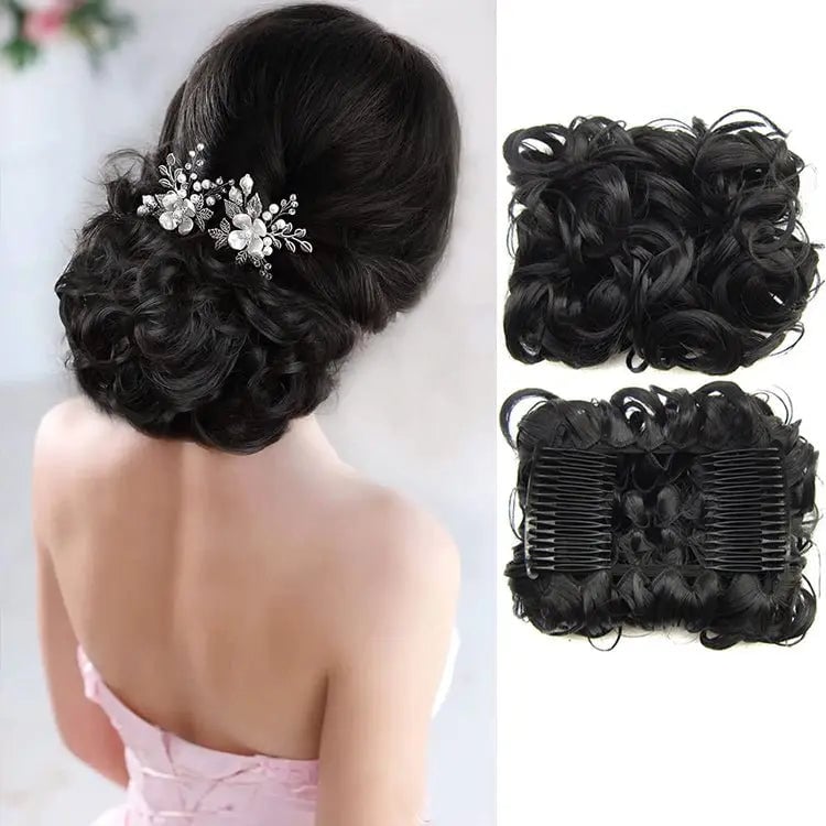 (Early Christmas Sale - Hot Sale in Europe) Messy Curly Dish Bun