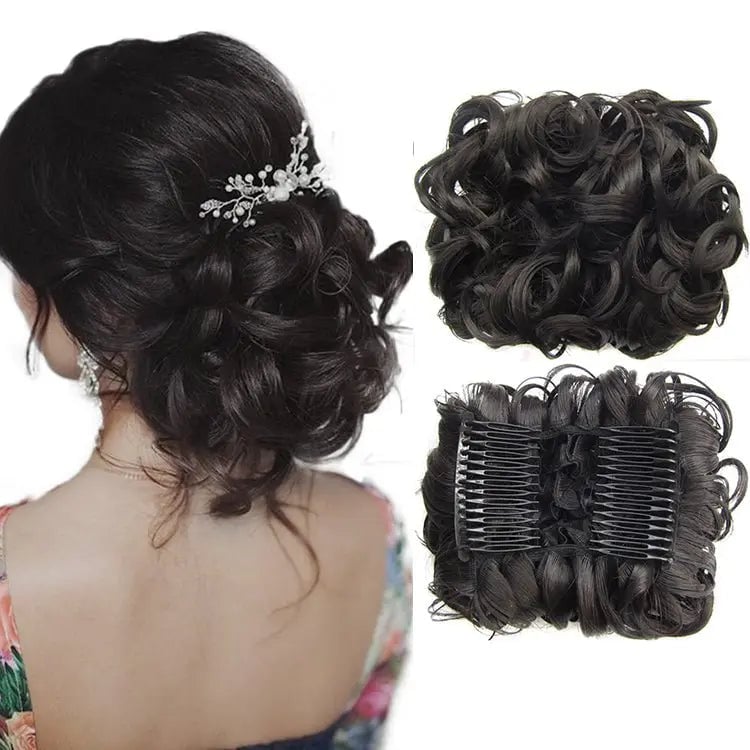 (Early Christmas Sale - Hot Sale in Europe) Messy Curly Dish Bun