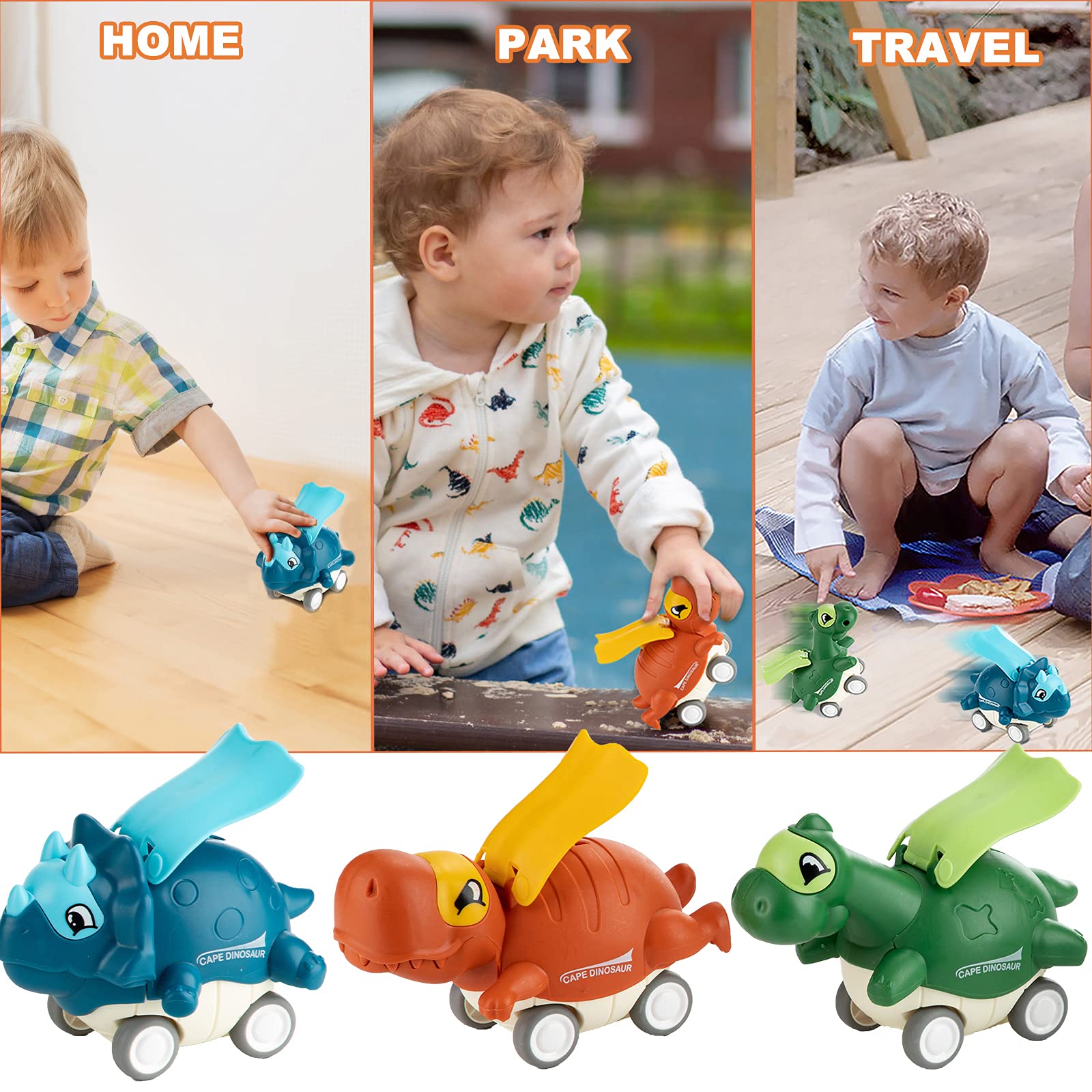 (Early Christmas Sale - SAVE 50% OFF) Dinosaur Car Toys for Boys