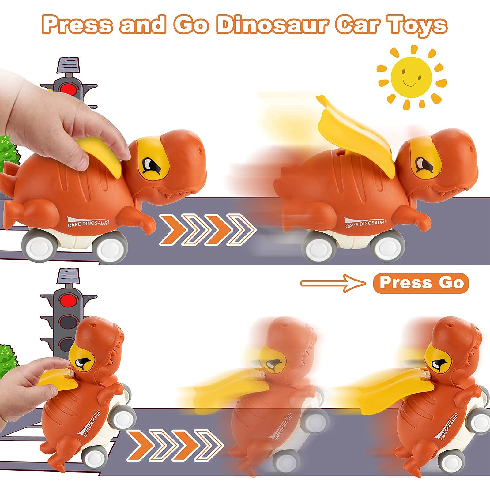 (Early Christmas Sale - SAVE 50% OFF) Dinosaur Car Toys for Boys