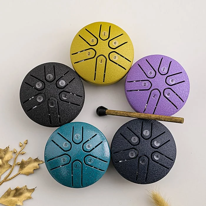 SimplyCie - Sale 49% OFF - Buddha Stones Mini Steel Tongue Drum Kit (3 Inch)