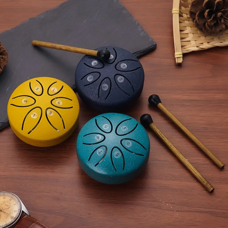 SimplyCie - Sale 49% OFF - Buddha Stones Mini Steel Tongue Drum Kit (3 Inch)