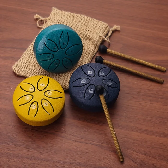 SimplyCie - Sale 49% OFF - Buddha Stones Mini Steel Tongue Drum Kit (3 Inch)