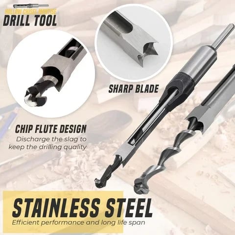 (EARLY CHRISTMAS SALE-49% OFF) Hollow Chisel Mortise Drill Tool & BUY 4 GET EXTRA 20% OFF