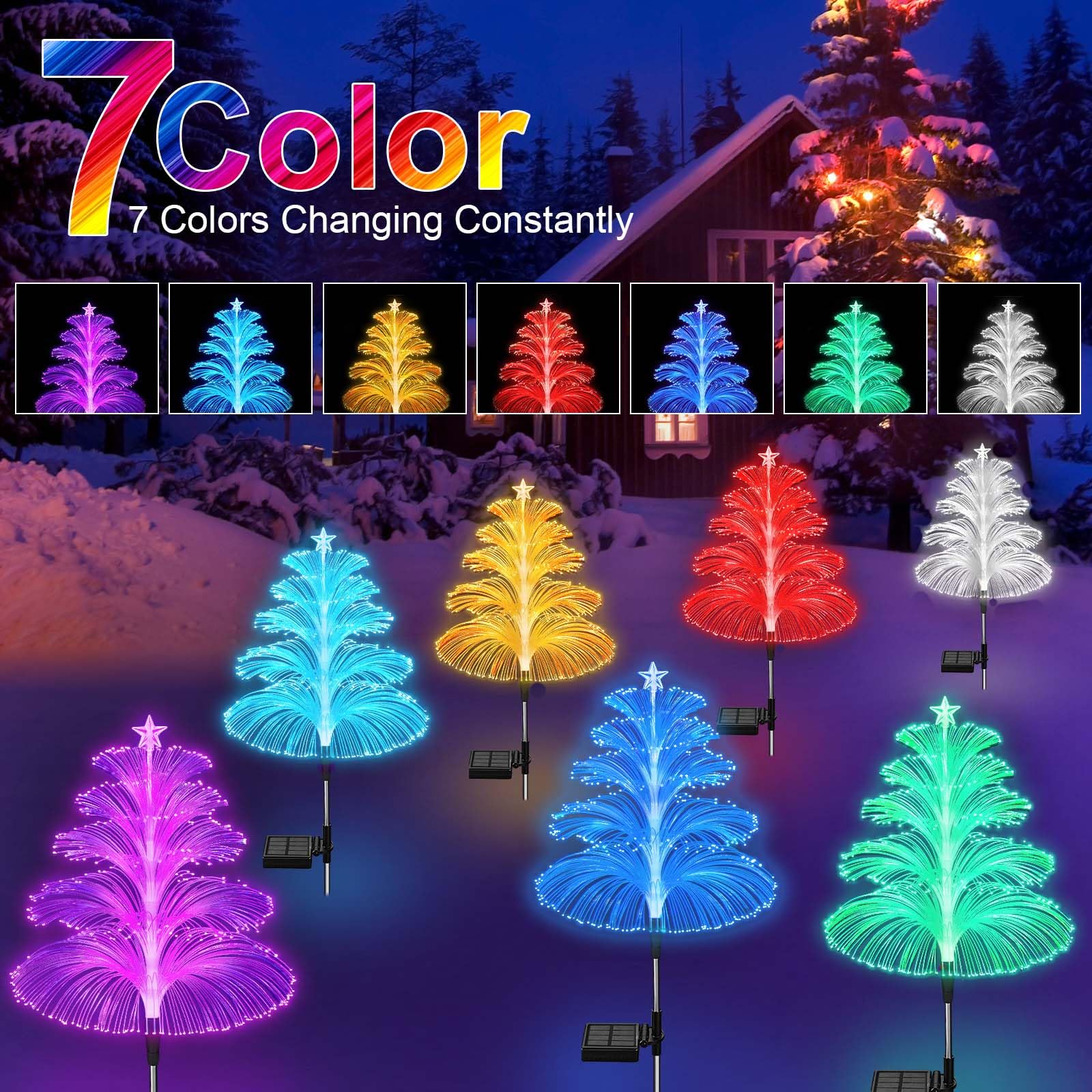 (Early Xmas Offer 1000pcs 50% OFF) 7 Color Changing Christmas Firework Lights