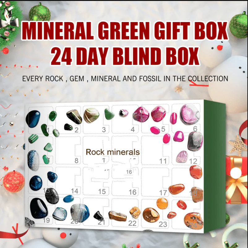 (Early Xmas Sale – Save 49% OFF)Crystal ore Advent Calendar 2023-Contains 24 Crystal ore gifts