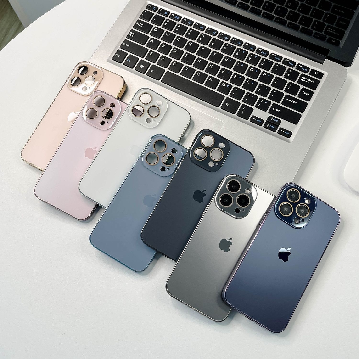 Electroplated Matte Acrylic Tempered Glass iPhone Protective Case - Buy 2 Save Extra 5% OFF