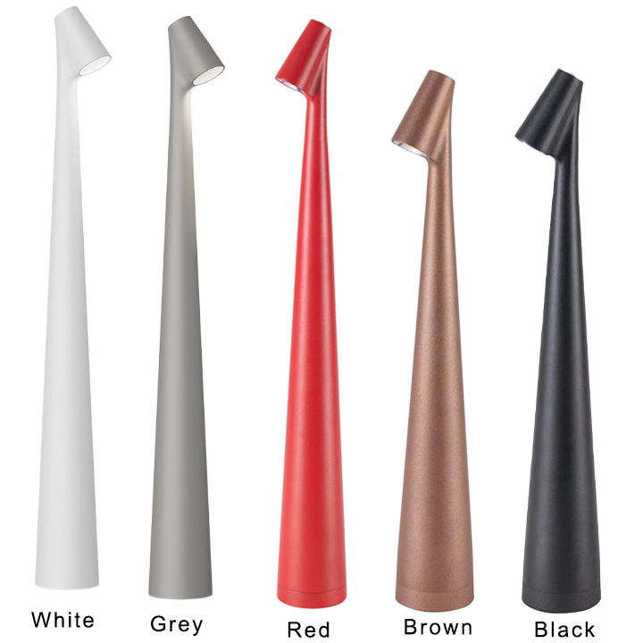 Elegant Slim Conical Stem Table Lamp - Portable & Dimmable LED Sculpting Light