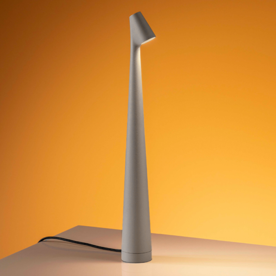 Elegant Slim Conical Stem Table Lamp - Portable & Dimmable LED Sculpting Light