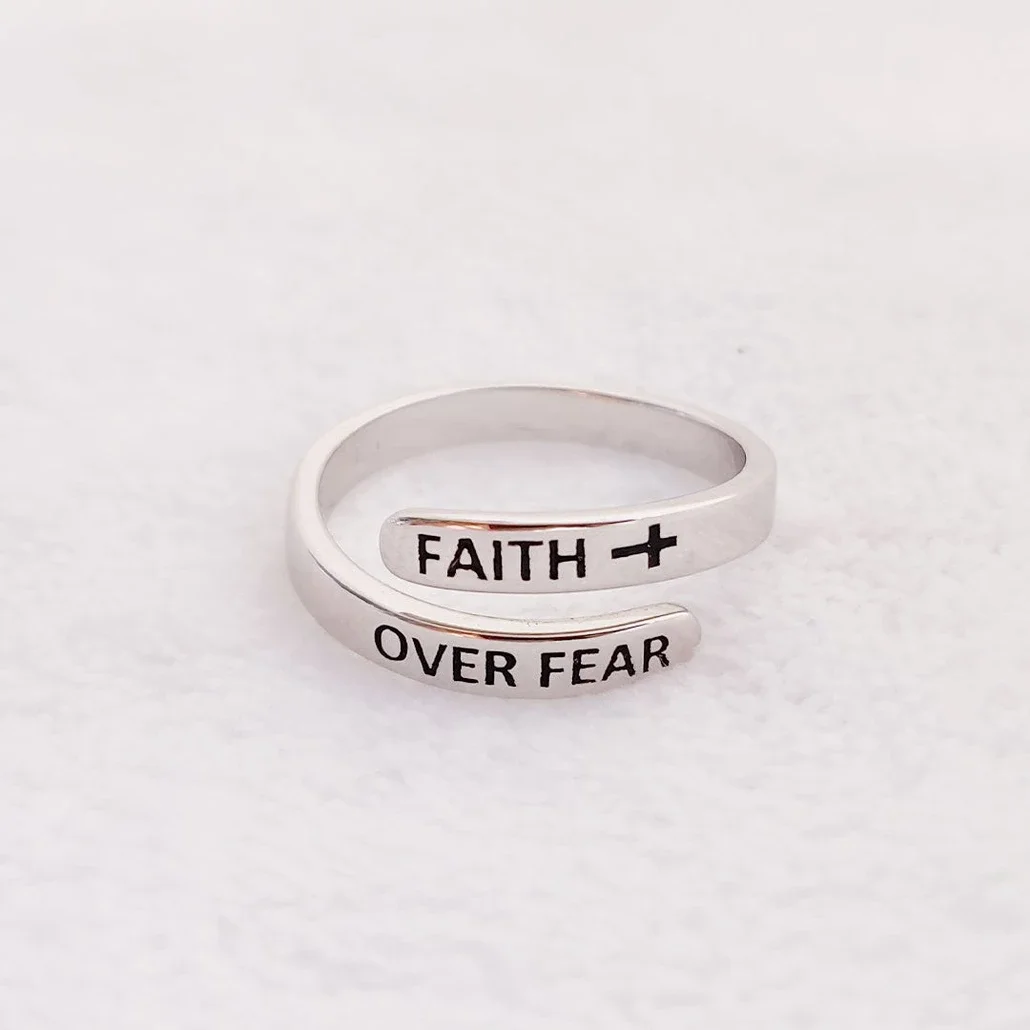 Faith Over Fear Ring