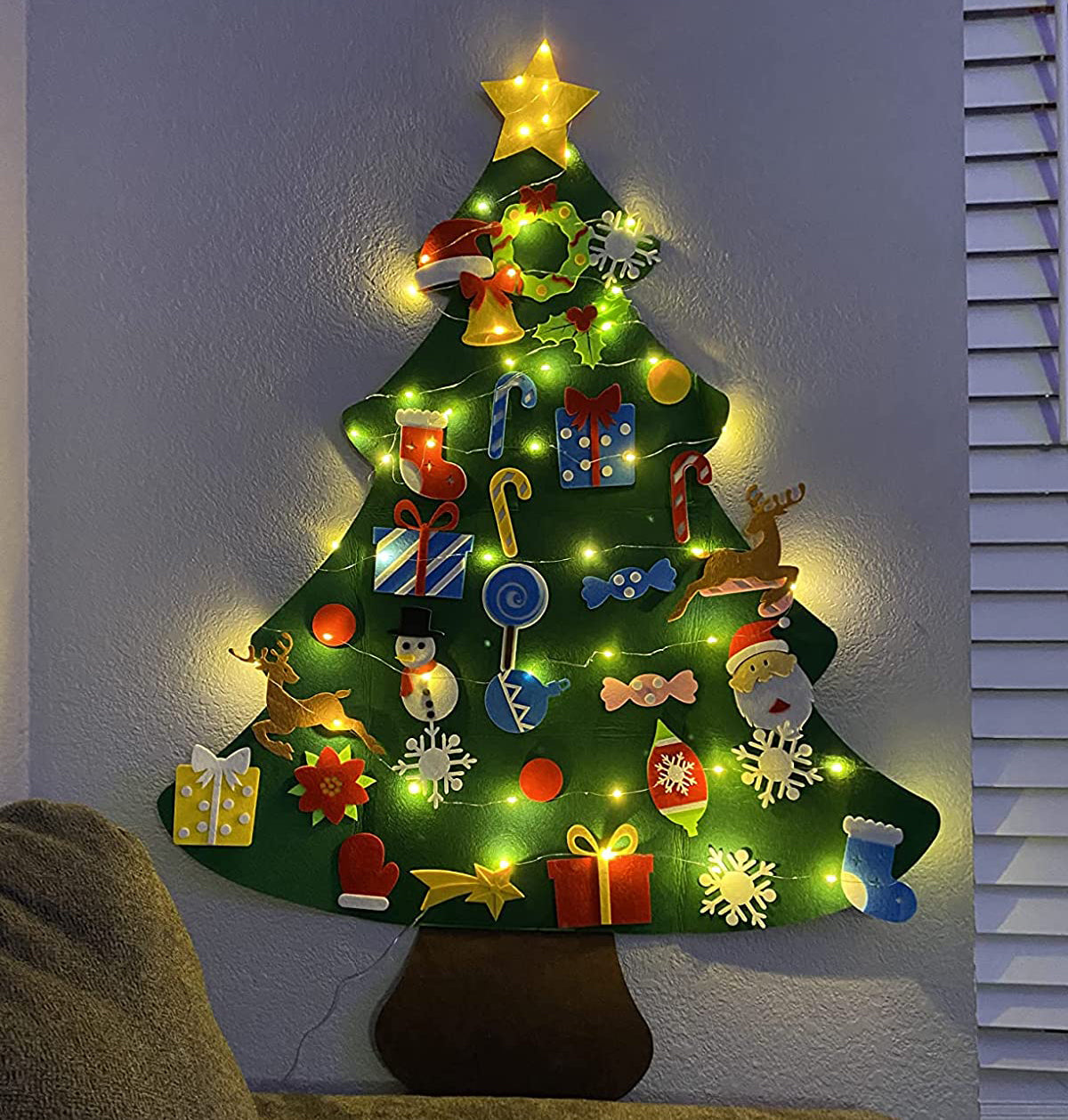 Felt Christmas Tree ( With LED Lights)