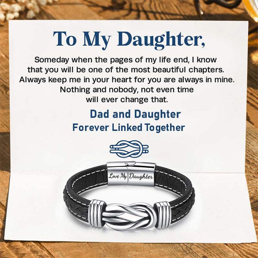 Forever Linked Together Braided Leather Bracelet