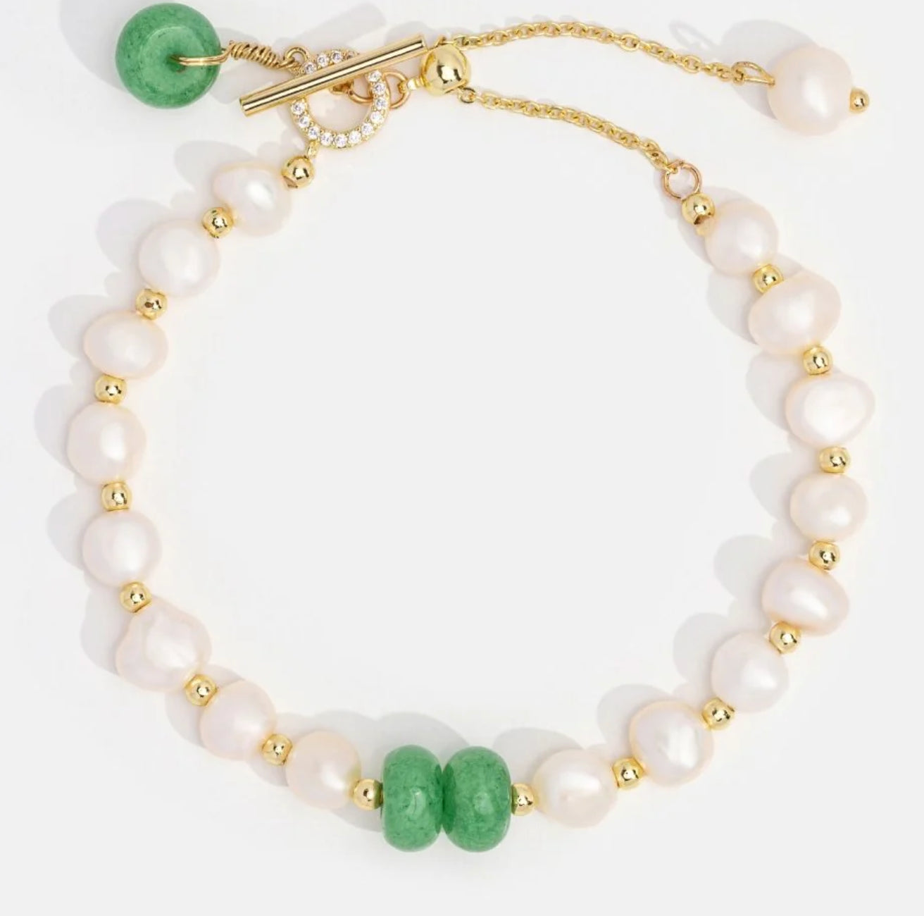 Freshwater Pearl Aventurine Bracelet