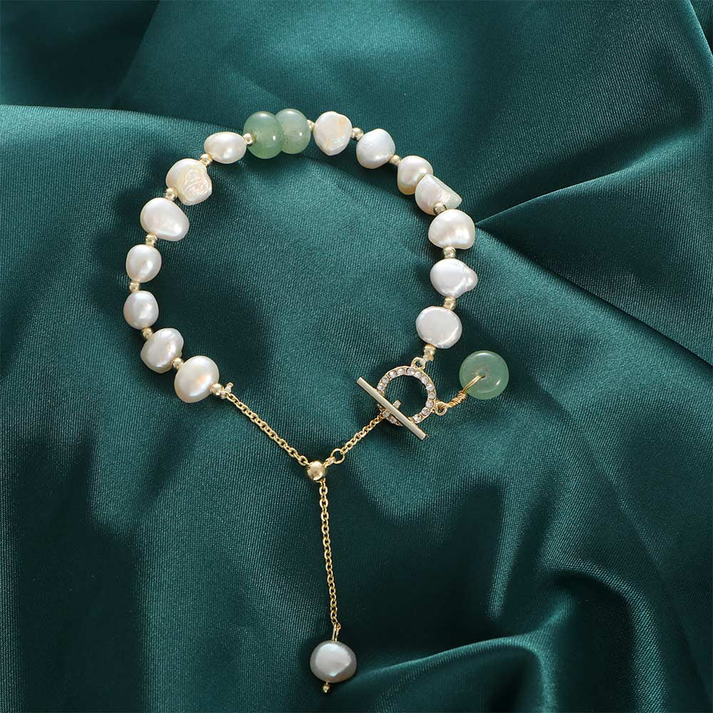 Freshwater Pearl Aventurine Bracelet