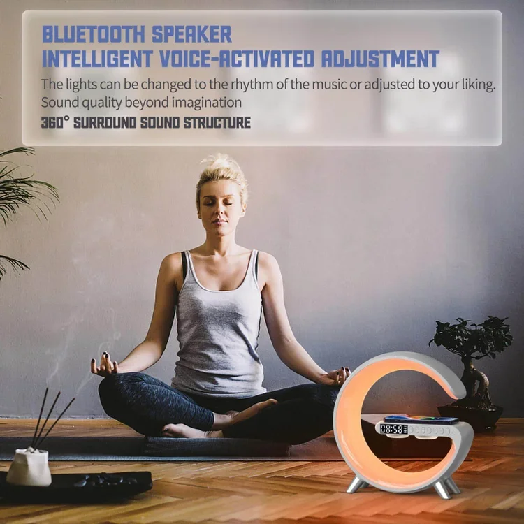 G Speaker – Soul Therapist Smart Ambiance Lamp – Smart Bluetooth Speaker Wireless Charging Night Light