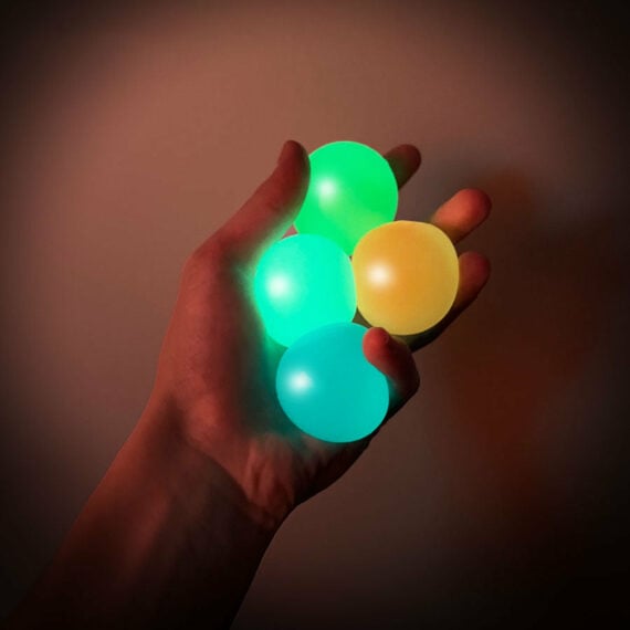 GlowBalls Glow in the Dark Sticky Balls (4 Pack)