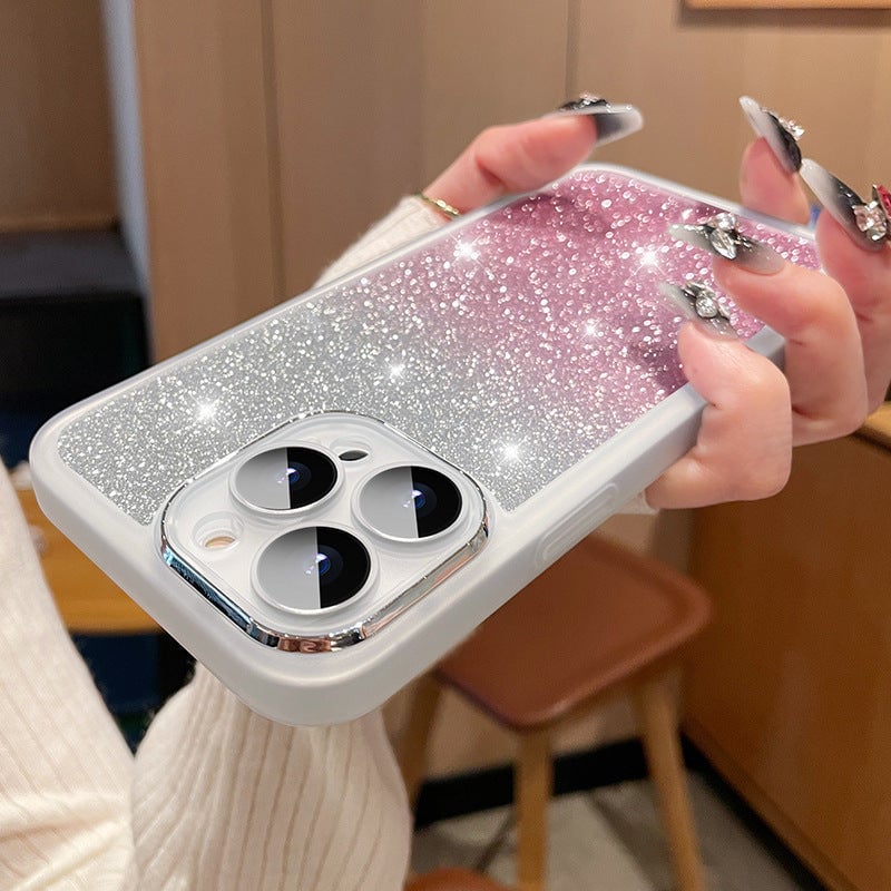 Gradient Glitter Clear Soft Case for iPhone