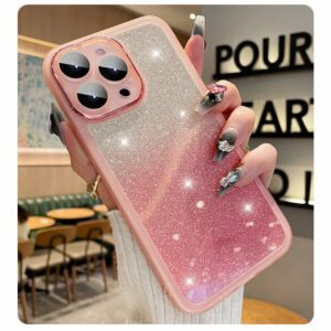 Gradient Glitter Clear Soft Case for iPhone