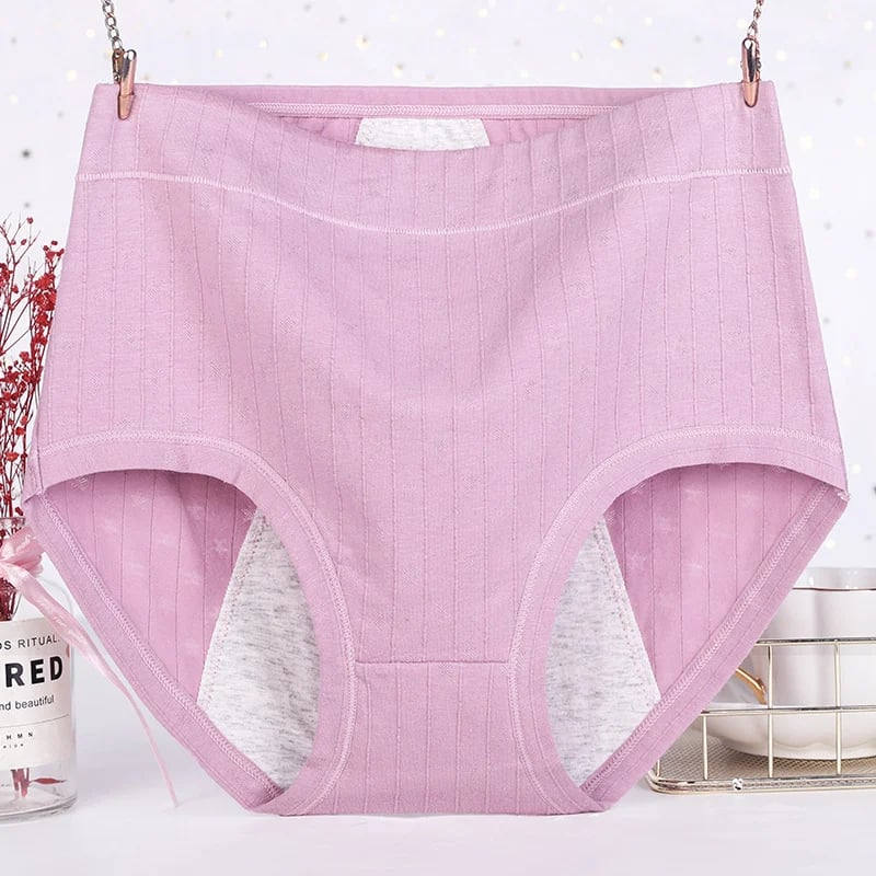 High waist plus size cotton antibacterial and leak-proof physiological underwear