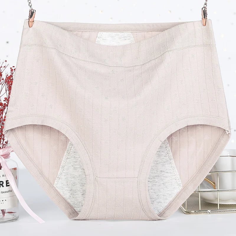 High waist plus size cotton antibacterial and leak-proof physiological underwear