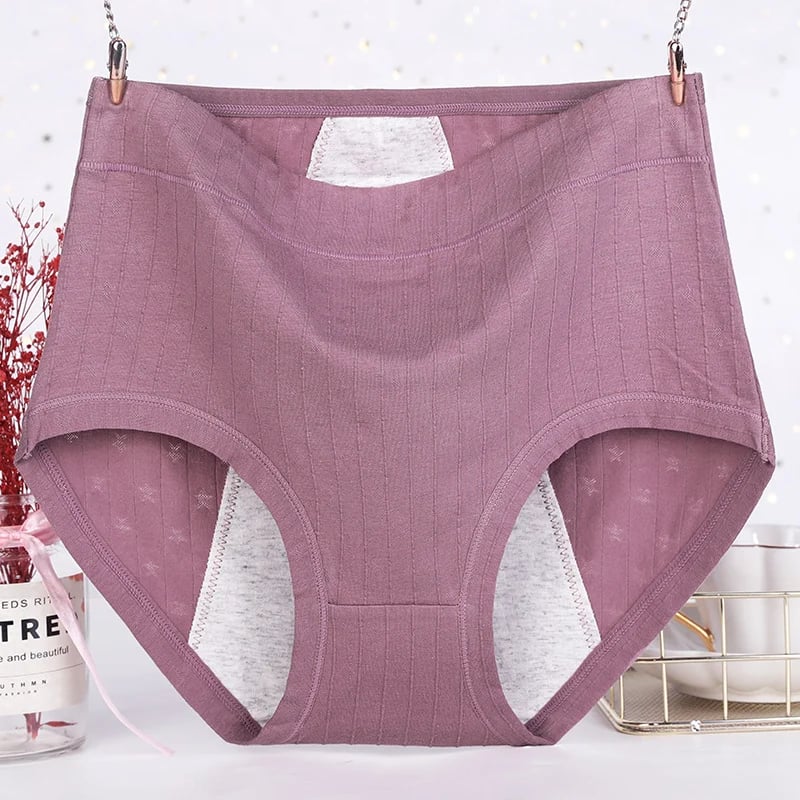 High waist plus size cotton antibacterial and leak-proof physiological underwear