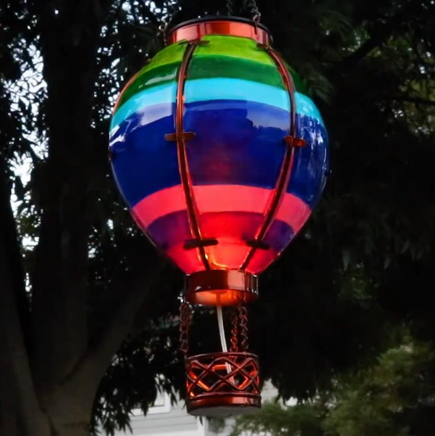 GreenLeavesGarden | Hot air balloon solar simulated flame lantern