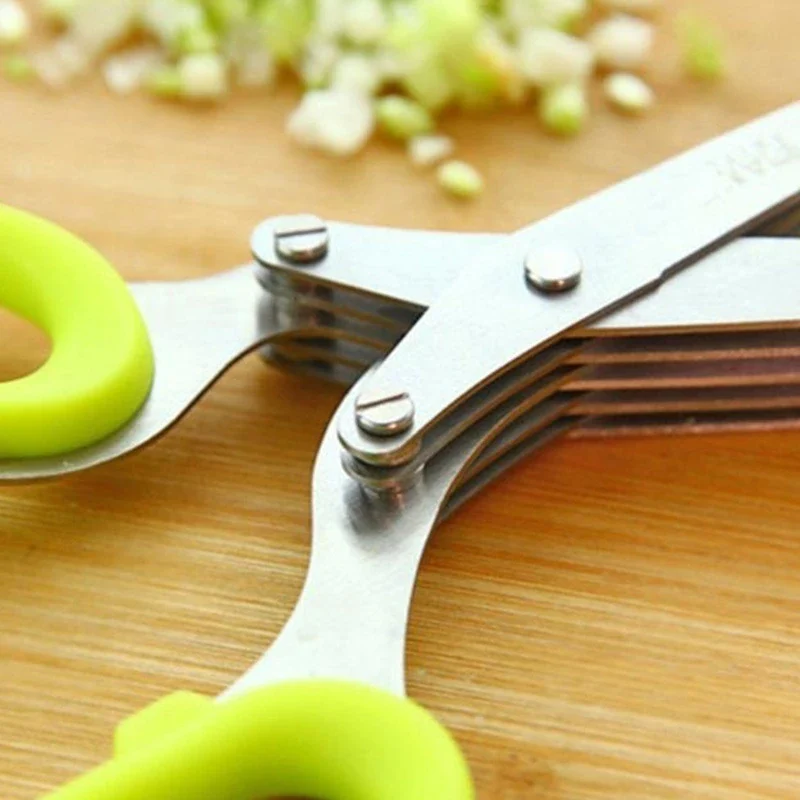 (Hot Sale - 50% OFF) - chaneous - 5Blade Kitchen Salad Scissors