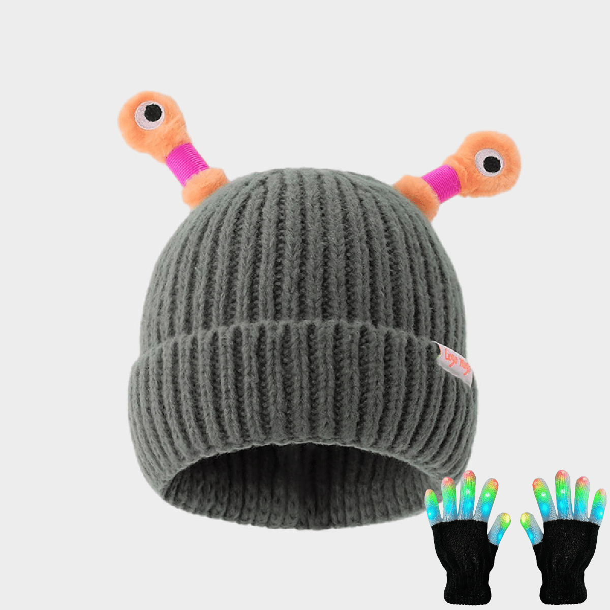 HOT SALE 49% OFF – Winter Parent-Child Cute Glowing Little Monster Knit Hat