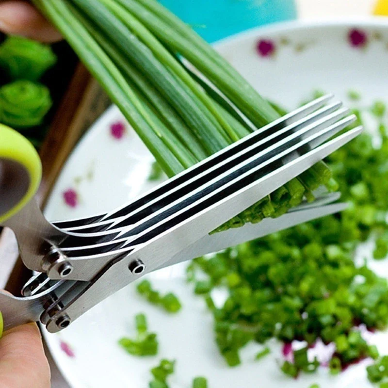 (Hot Sale 50% Off) 5 Blade Kitchen Salad Scissors