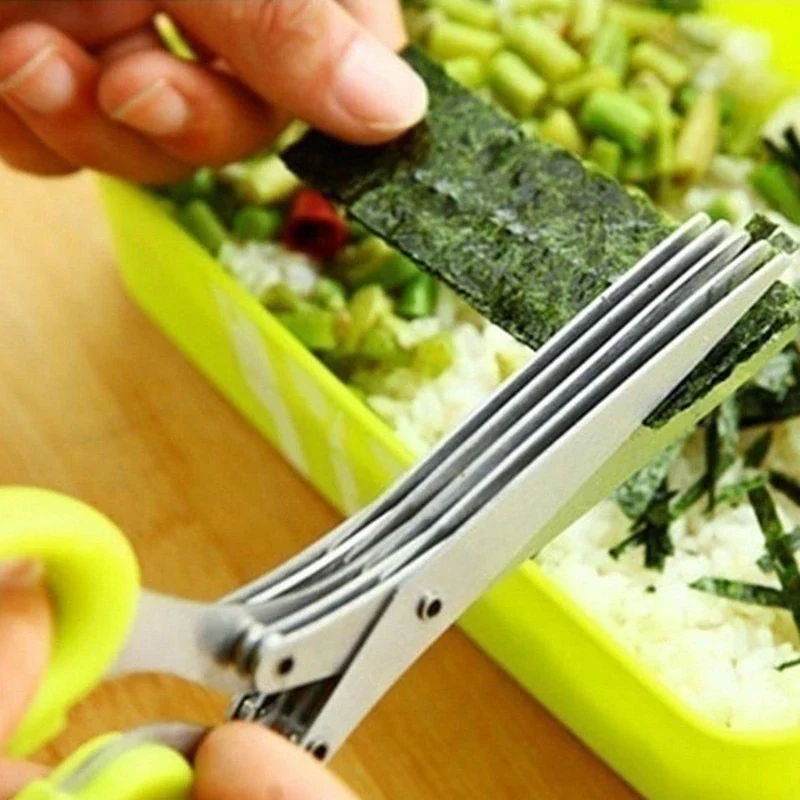 (Hot Sale 50% Off) 5 Blade Kitchen Salad Scissors