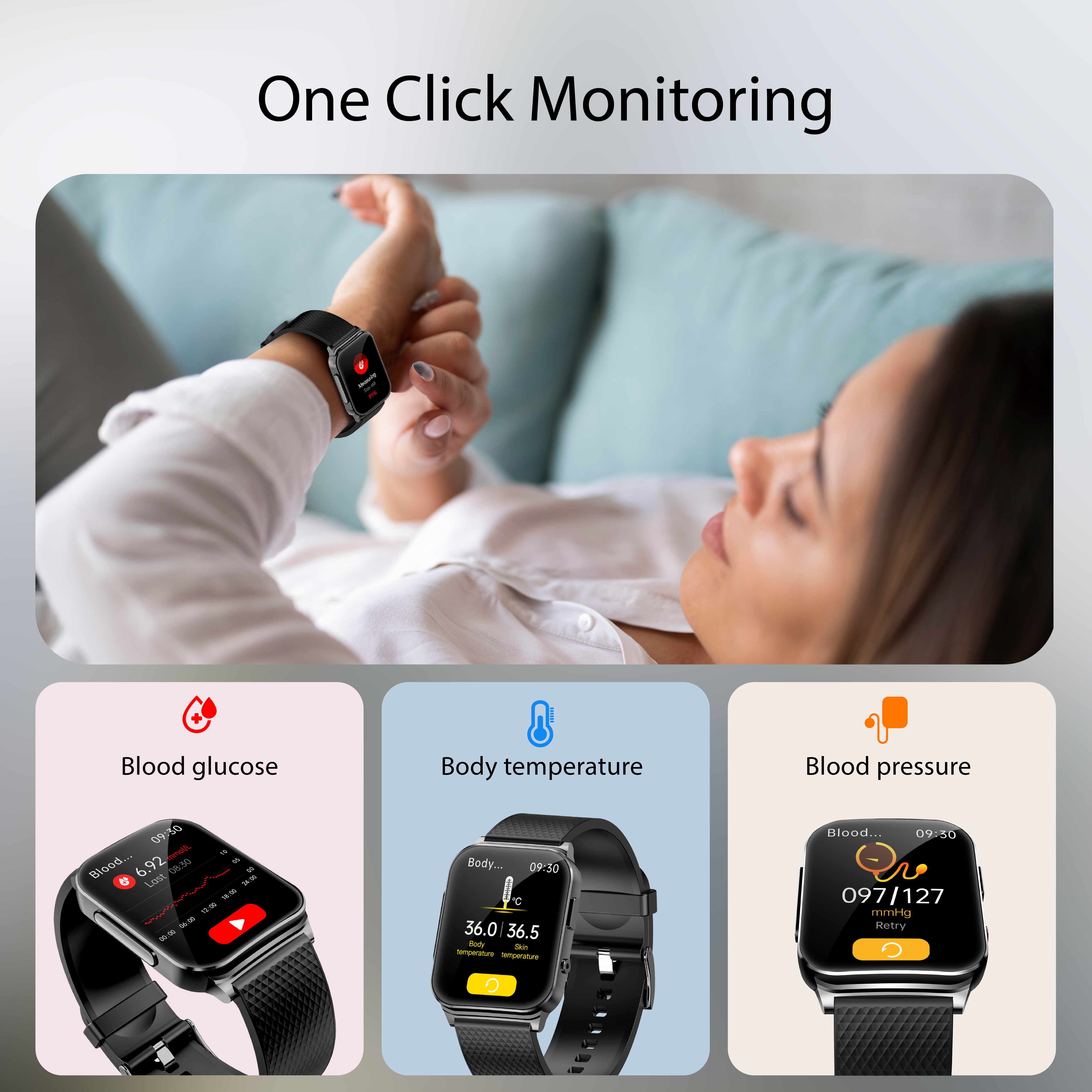 KH03 Health Smart Watch ECG/EKG Heart Rate Blood Pressure Blood Glucose Sedentary Reminder