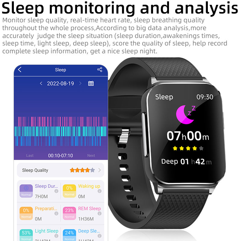 KH03 Health Smart Watch ECG/EKG Heart Rate Blood Pressure Blood Glucose Sedentary Reminder