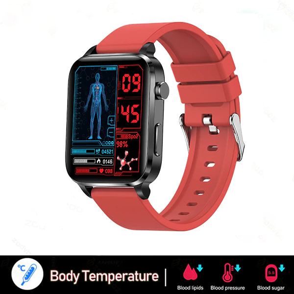 KH10 Laser Physiotherapy Blood Sugar Heart Rate Blood Oxygen Temperature Health Smart Watch