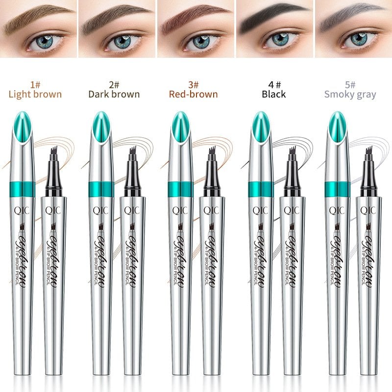 Last Day 49% OFF - 3D Waterproof Microblading Eyebrow Pen 4 Fork Tip Tattoo Pencil