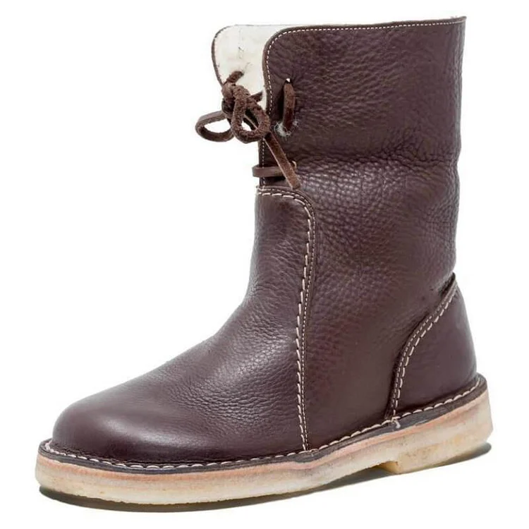 Last Day 49% OFF - Vintage Buttery-Soft Waterproof Wool Lining Boots