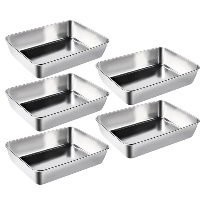 LAST DAY 49% OFF-Stainless Steel Square Plate (With Lid)