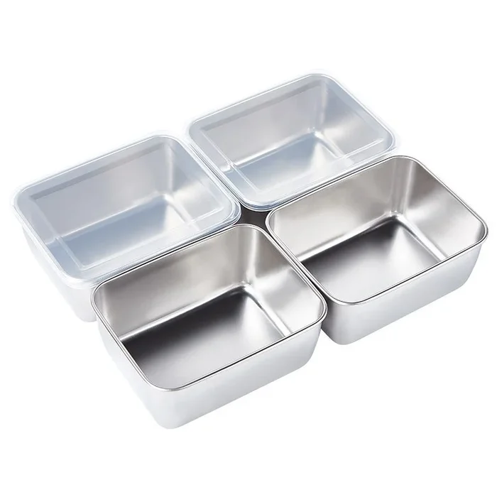 LAST DAY 49% OFF-Stainless Steel Square Plate (With Lid)