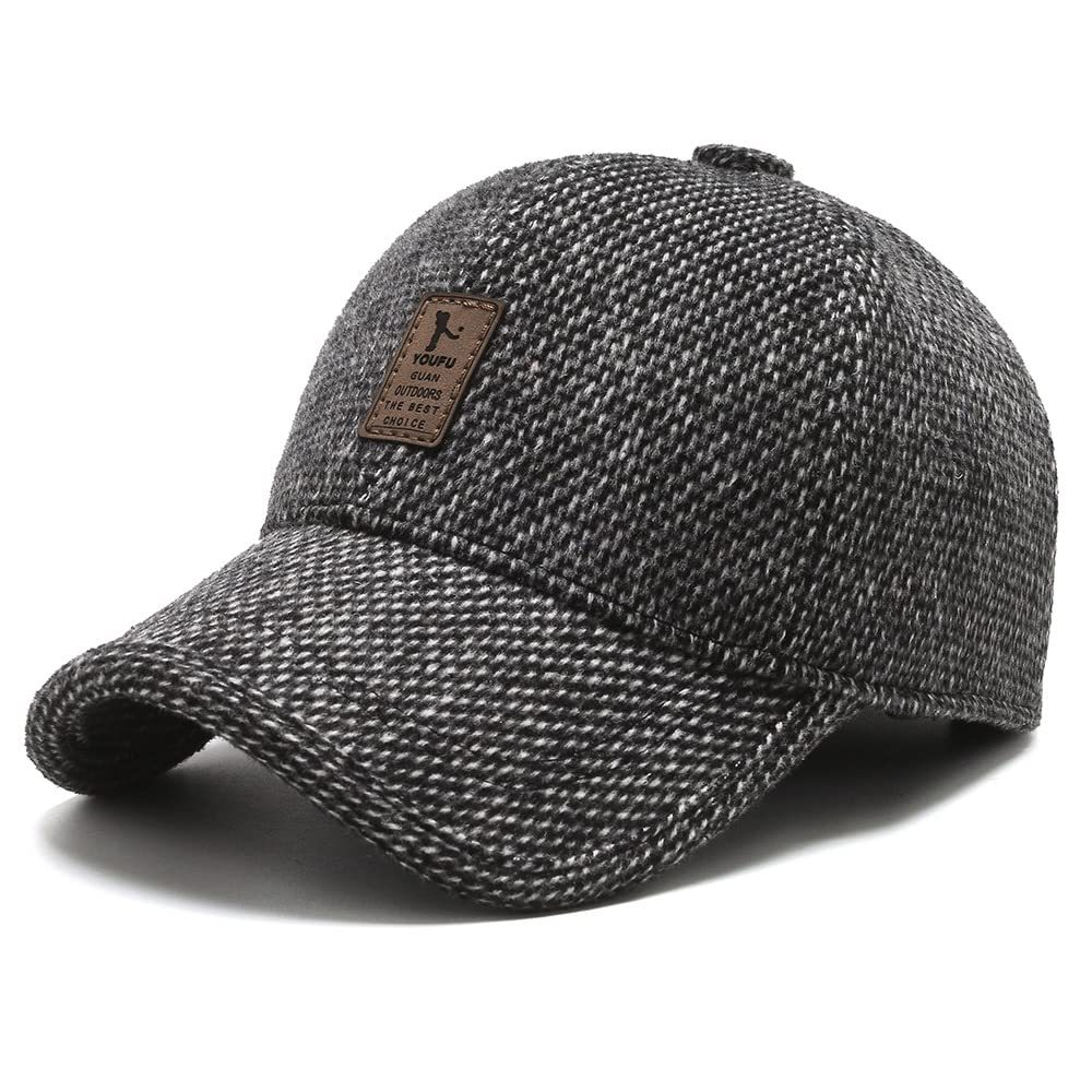 Last day 50% off - Wessiny Winter Baseball Cap - With Ear Muffs