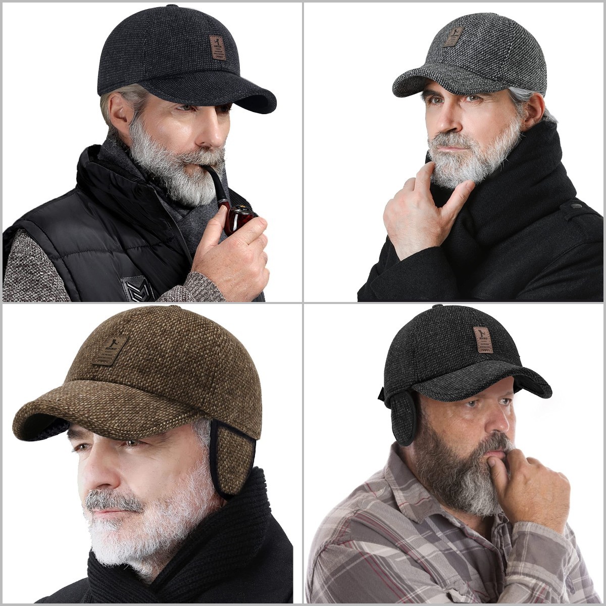 Last day 50% off - Wessiny Winter Baseball Cap - With Ear Muffs