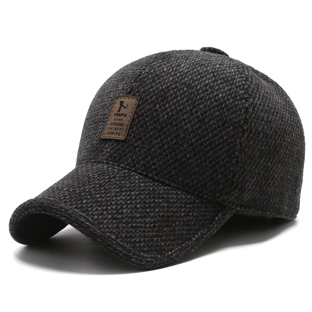 Last day 50% off - Wessiny Winter Baseball Cap - With Ear Muffs