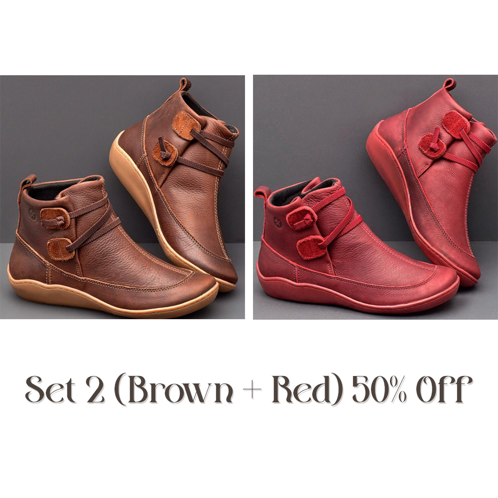 Last Day Promotion 60% OFF - Women'S Vintage Casual Short Ankle Boots