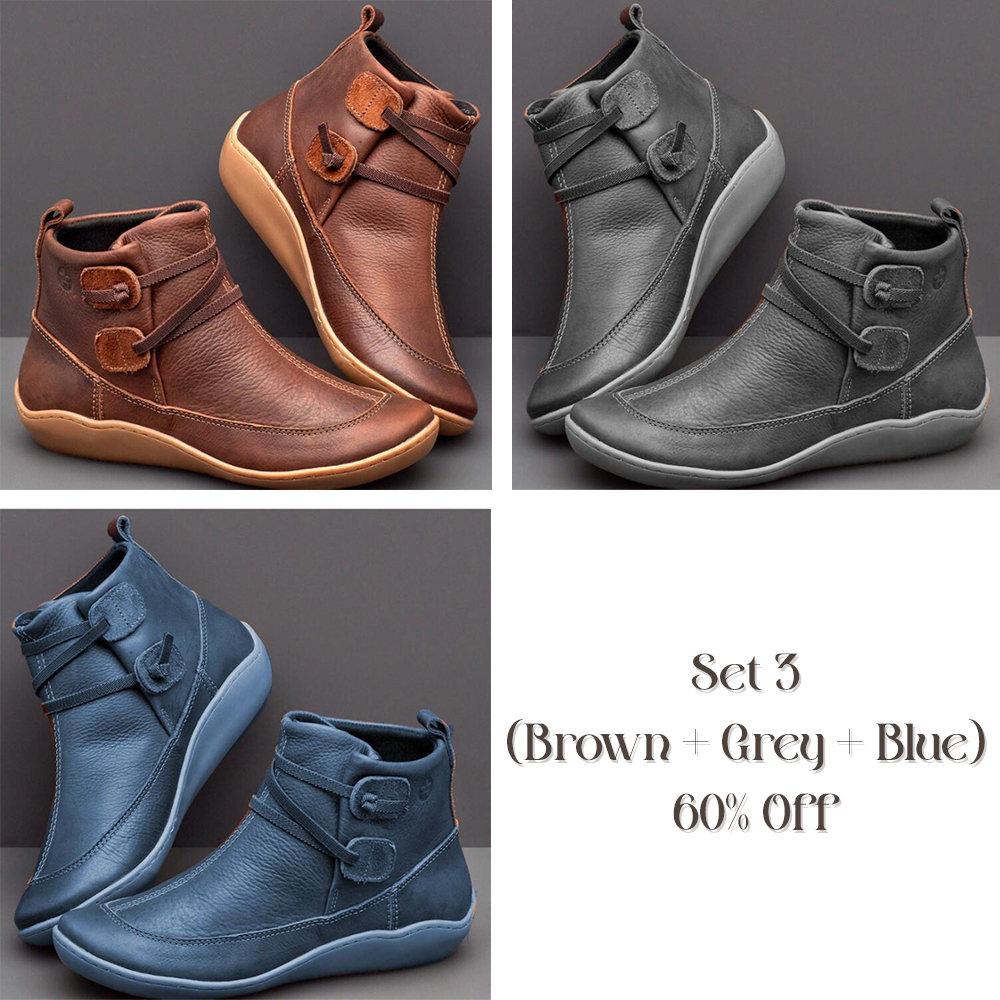 Last Day Promotion 60% OFF - Women'S Vintage Casual Short Ankle Boots