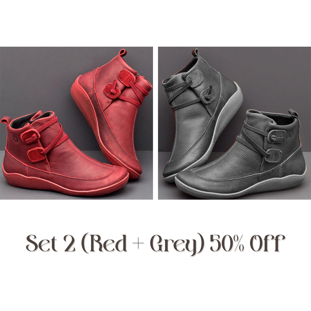 Last Day Promotion 60% OFF - Women'S Vintage Casual Short Ankle Boots